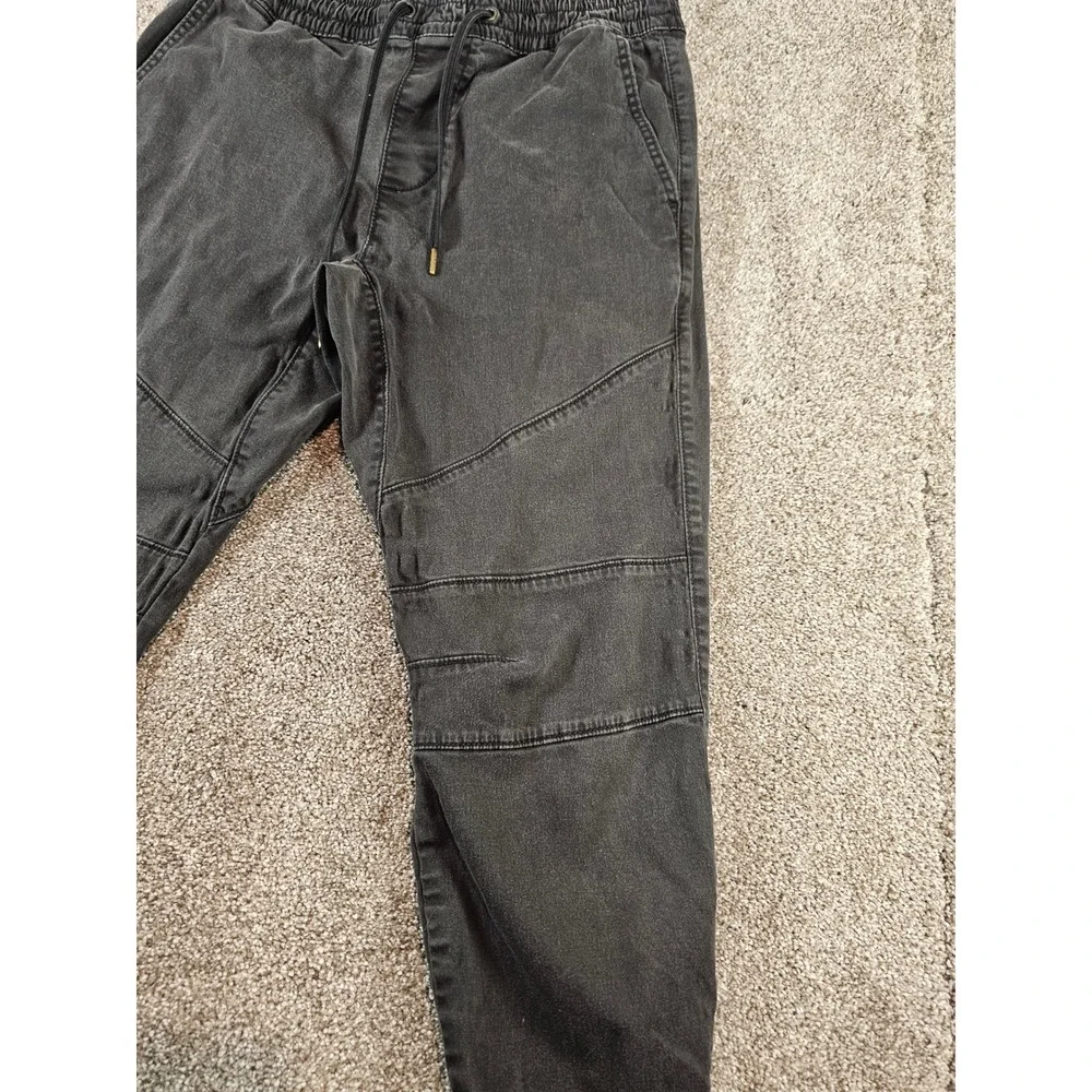 Hollister Advanced Stretch Skinny Jogger Mens Medium Washed Black Gray Pants - Picture 7 of 16
